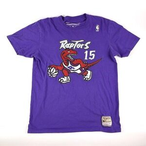 Mitchell & Ness Vince Carter Toronto Raptors Hardwood Classic T Shirt M Purple